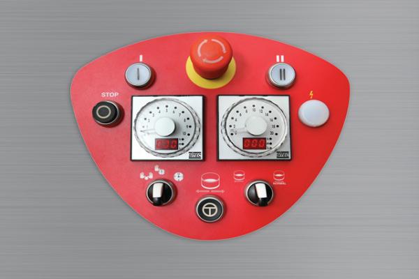 control panel with double scale electro-mechanical timer